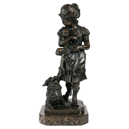 Romantic Artist, Figurative Sculpture, 20th Century, Bronze