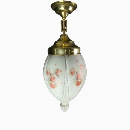 Romantic Hanging Lamp with Flower Motif