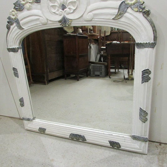 Romantic Mirror in Wood, 1980s