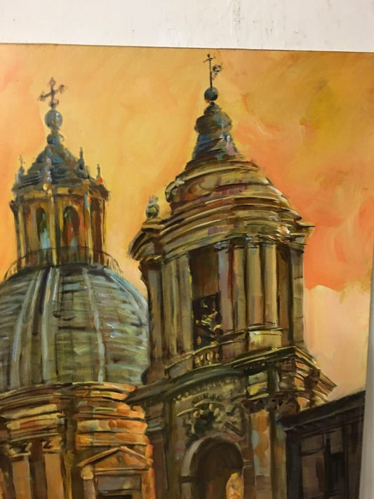 Rome - Saint Peters Church - Oil on Canvas