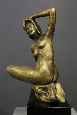 Romeo Biagio, Nude, 1996, Bronze & Wood-RCE-1440650