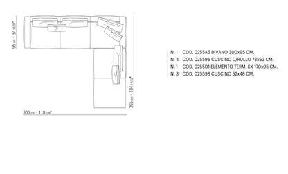 ROMEO Sectional Sofas 패브릭 Cat.Super