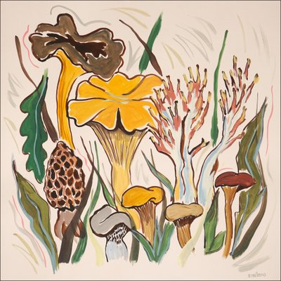 Romina Milano, Wild Mushroom Harvest, 2023, Acrylic on Paper-RWC-1772900