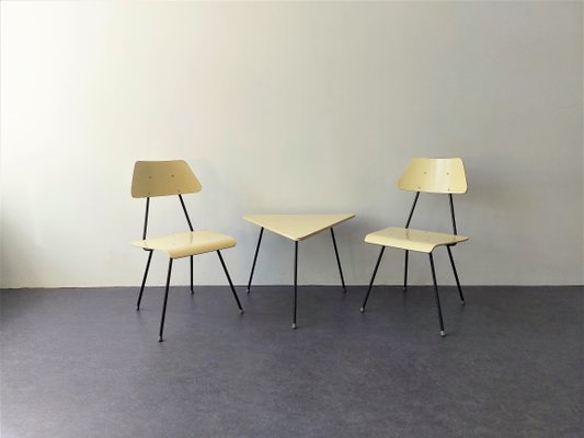 Room 56 Chairs and Side Table by Rob Parry for Dico, the Netherlands, 1950s, Set of 3-NV-1357740