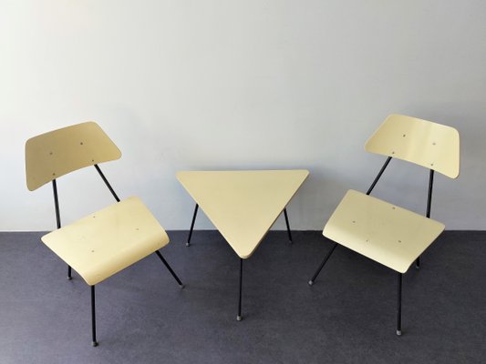 Room 56 Chairs and Side Table by Rob Parry for Dico, the Netherlands, 1950s, Set of 3-NV-1357740