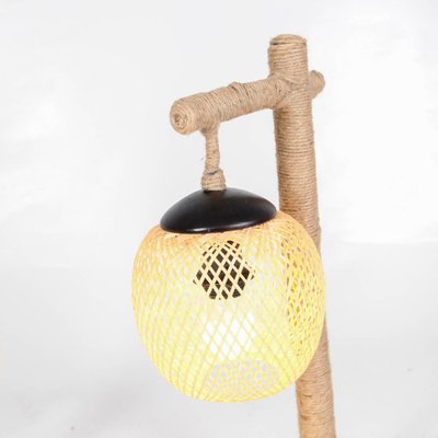 Rope and Bamboo Table Lamps, Set of 2-DSC-1150956