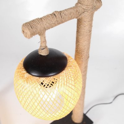 Rope and Bamboo Table Lamps, Set of 2-DSC-1150956