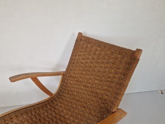 Rope and Beech Wood Easy Chair by Bas Van Pelt for Vroom & Dreesman, 1950s-DGW-2032201