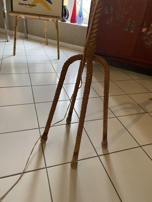 Rope Floor Lamp by Audoux Minet, 1940s-TEP-1288726