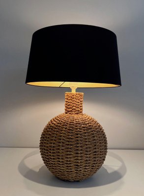 Rope Lamp in the style of Audoux Minet, 1970s-BA-1622471