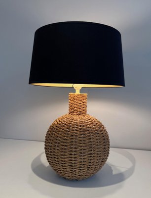 Rope Lamp in the style of Audoux Minet, 1970s-BA-1622471