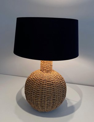 Rope Lamp in the style of Audoux Minet, 1970s-BA-1622471