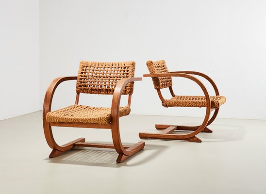 Rope Lounge Chairs by Bas Van Pelt for My Home, 1940s, Set of 2-BPT-2031369