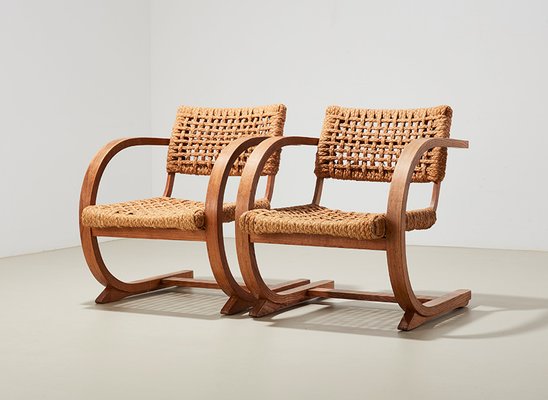 Rope Lounge Chairs by Bas Van Pelt for My Home, 1940s, Set of 2-BPT-2031369