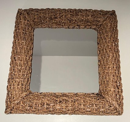 Rope Mirror attributed to Audoux Minet, 1950s-BA-1622468