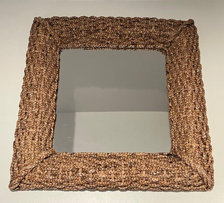 Rope Mirror attributed to Audoux Minet, 1950s-BA-1622468