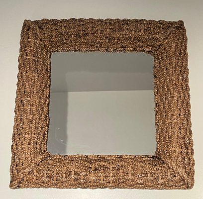 Rope Mirror attributed to Audoux Minet, 1950s-BA-1622468