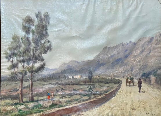 Rosario Di Fazio, Sicilian Landscape, 20th Century, Oil Painting on Canvas-PKM-1717557