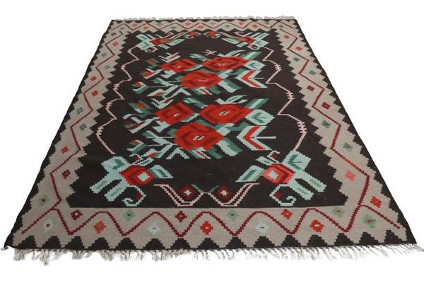 Rosas Kelim Rug in Wool-FYZ-1322509