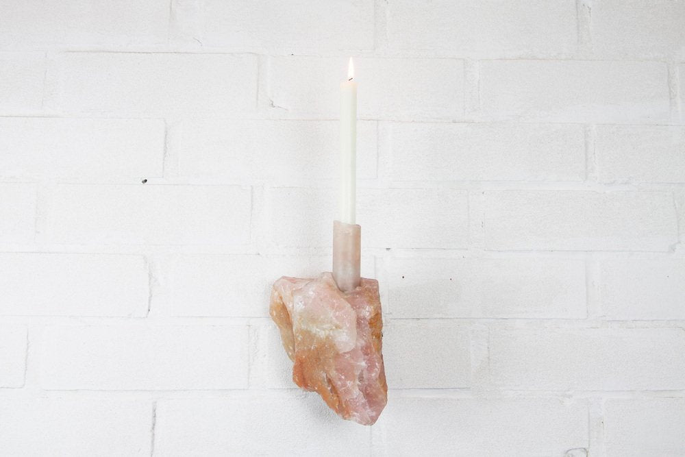 Rose Quartz Abra Candleholder by Studio DO