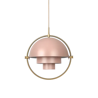Multi-Lite Pendant Lamp by Gubi #Large/Rose Dust Semi Matt/Brass