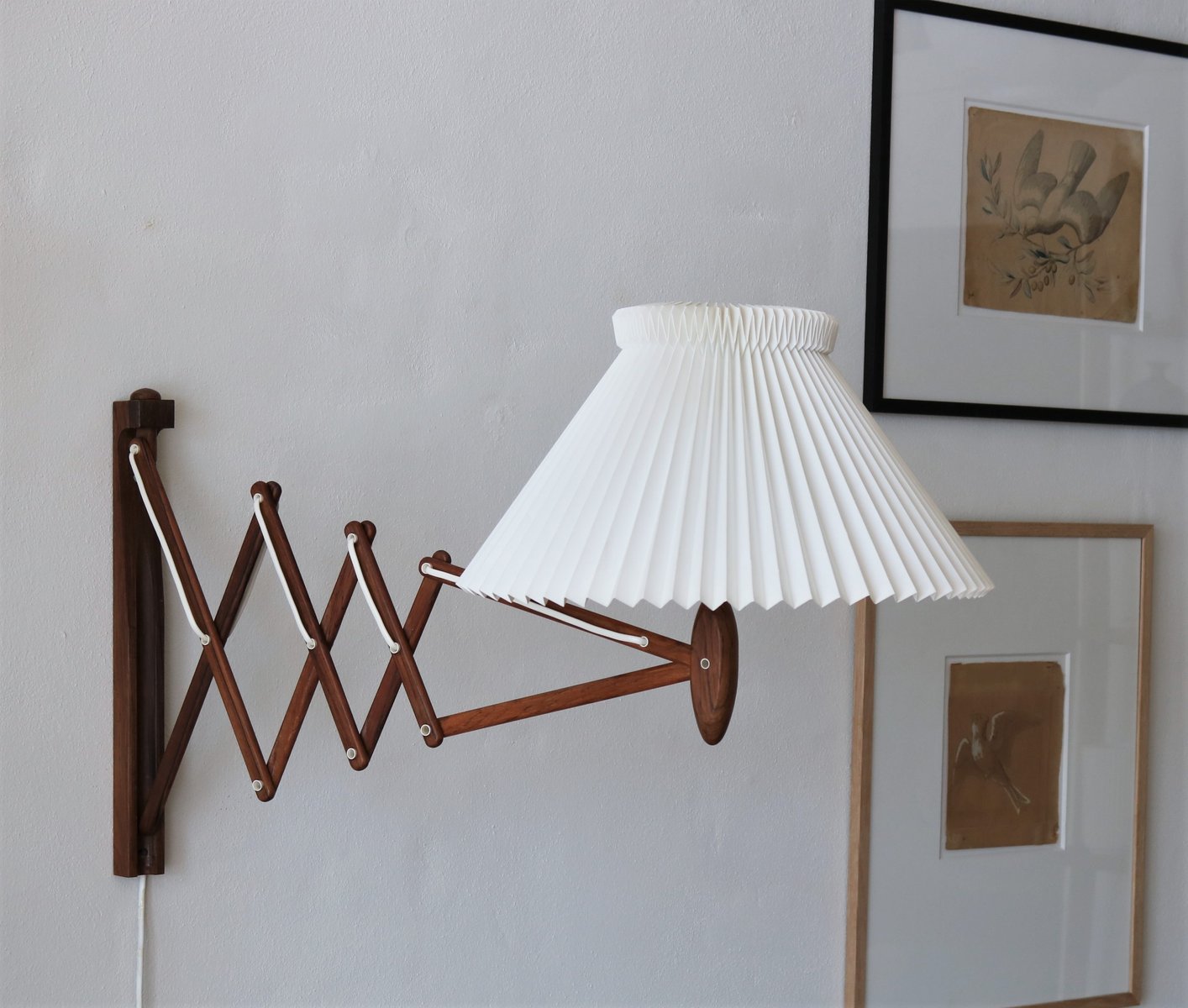 Rosewood 332 Scissor Wall Light by Hansen, Erik for Le Klint, 1960s