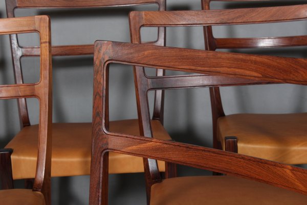 Rosewood and Leather Dining Chair by Johannes Andersen-HJB-964037