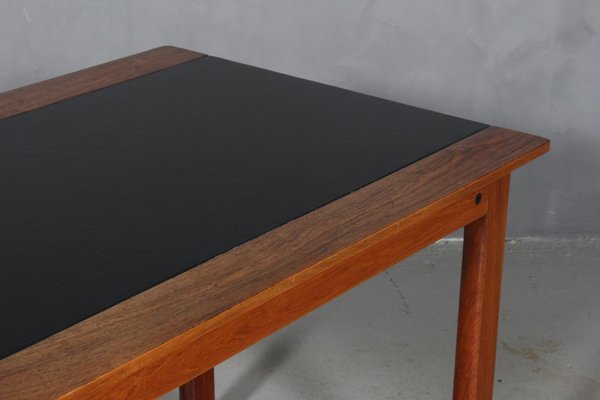 Rosewood and Leather Side Table by Hans Olsen, 1960s-HJB-659175