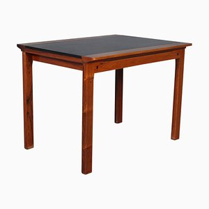 Rosewood and Leather Side Table by Hans Olsen, 1960s-HJB-659175