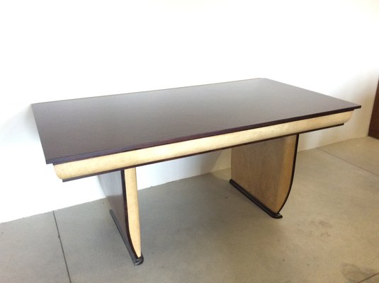 Rosewood and Parchment Dining Table, 1940s-NPC-1703788