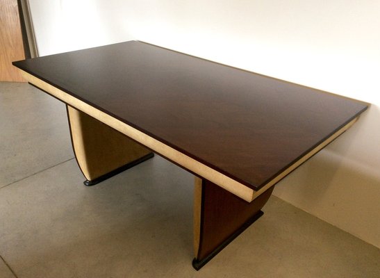 Rosewood and Parchment Dining Table, 1940s-NPC-1703788