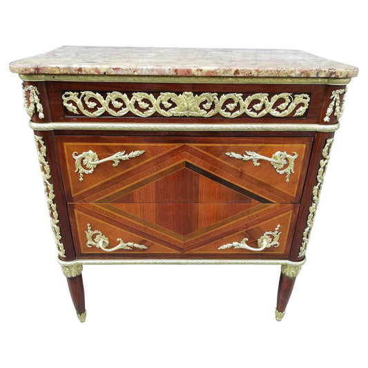 Rosewood and Violet-Plated Cabinet, 19th Century