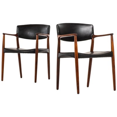 Rosewood Armchairs by Aksel Bender Madsen & Ejner Larsen for Willy Beck, 1952, Set of 2-SC-753381