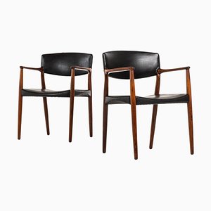 Rosewood Armchairs by Aksel Bender Madsen & Ejner Larsen for Willy Beck, 1952, Set of 2-SC-753381