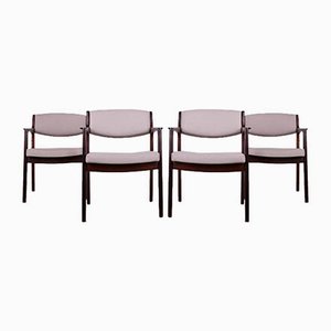 Rosewood Armchairs by Erik Buch for Ørum Møbelfabrik, 1960s, Set of 4-NIT-888516