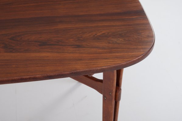 Rosewood & Beech Dining Table, 1960s-HZO-596221