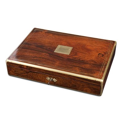 Rosewood Box with Brass Details, France, 1850s-GCQ-1345889