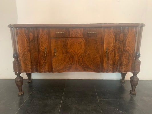 Rosewood & Breccia Medicea Marble Sideboard, 1930s