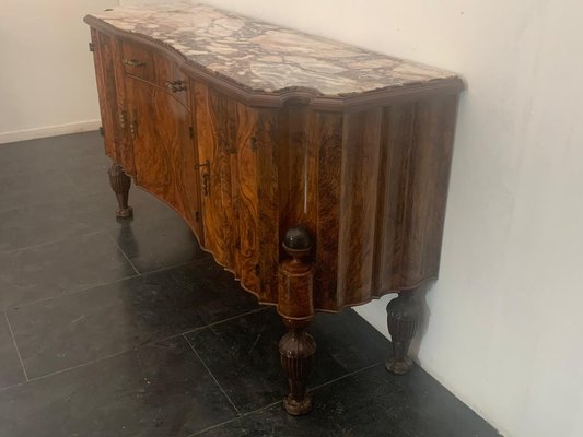 Rosewood & Breccia Medicea Marble Sideboard, 1930s-IJR-870384