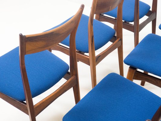 Rosewood by Dining Chairs H.P. Hansen Møbelindustri, Denmark, Set of 8-YS-1015559