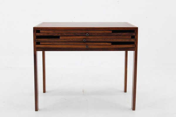 Rosewood Cabinet and Folding Tables by Illum Wikkelsø attributed to Silkeborg, Denmark, 1960s, Set of 4-TZ-1778198