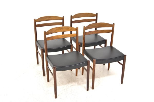 Rosewood Chairs by Albin Johansson & Söner, Sweden, 1960s, Set of 4-GEK-1783641