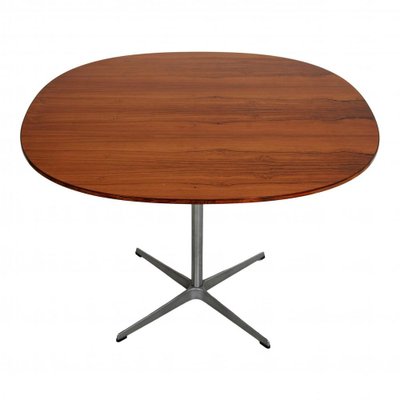 Rosewood Circular Café Table by Arne Jacobsen for Fritz Hansen, 1970s-MTD-1400141