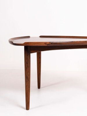 Rosewood Coffee Table by Poul Jensen for Silkeborg, Denmark, 1950s-UQV-1150853