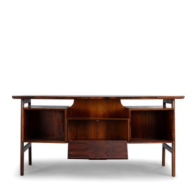 Rosewood Desk Model 75 attributed to Gunni Omann for Omann Jun Møbelfabrik, 1950s-GWD-2028614