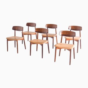 Rosewood Dining Chairs attributed to Harry Østergaard for Randers Møbelfabrik, 1960s, Set of 6-XWB-1813861