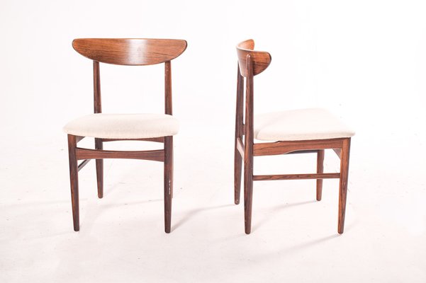 Rosewood Dining Chairs by E.W Bach for Møbelfabrik, 1960s, Set of 6-XWB-1028382