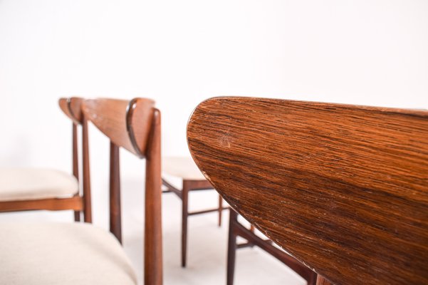 Rosewood Dining Chairs by E.W Bach for Møbelfabrik, 1960s, Set of 6-XWB-1028382