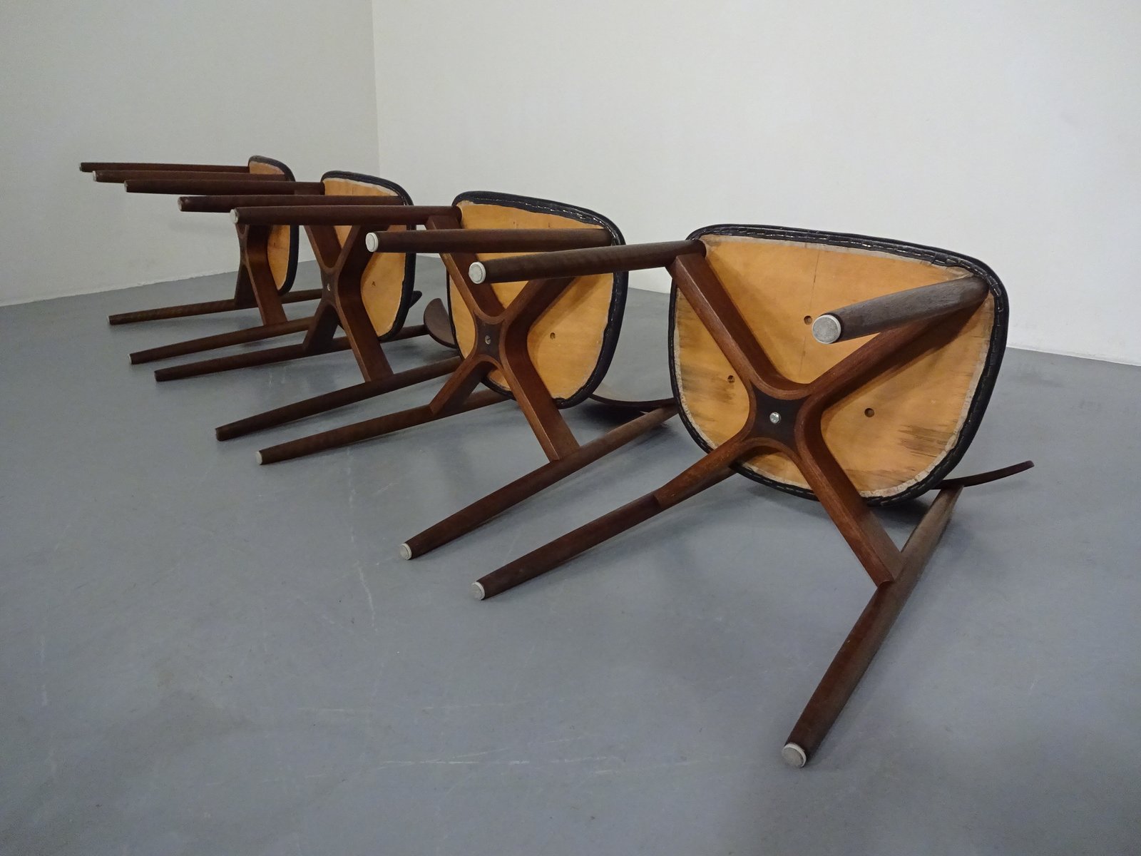 Rosewood Dining Chairs by Harry Østergaard for Randers Møbelfabrik, 1960s, Set of 4