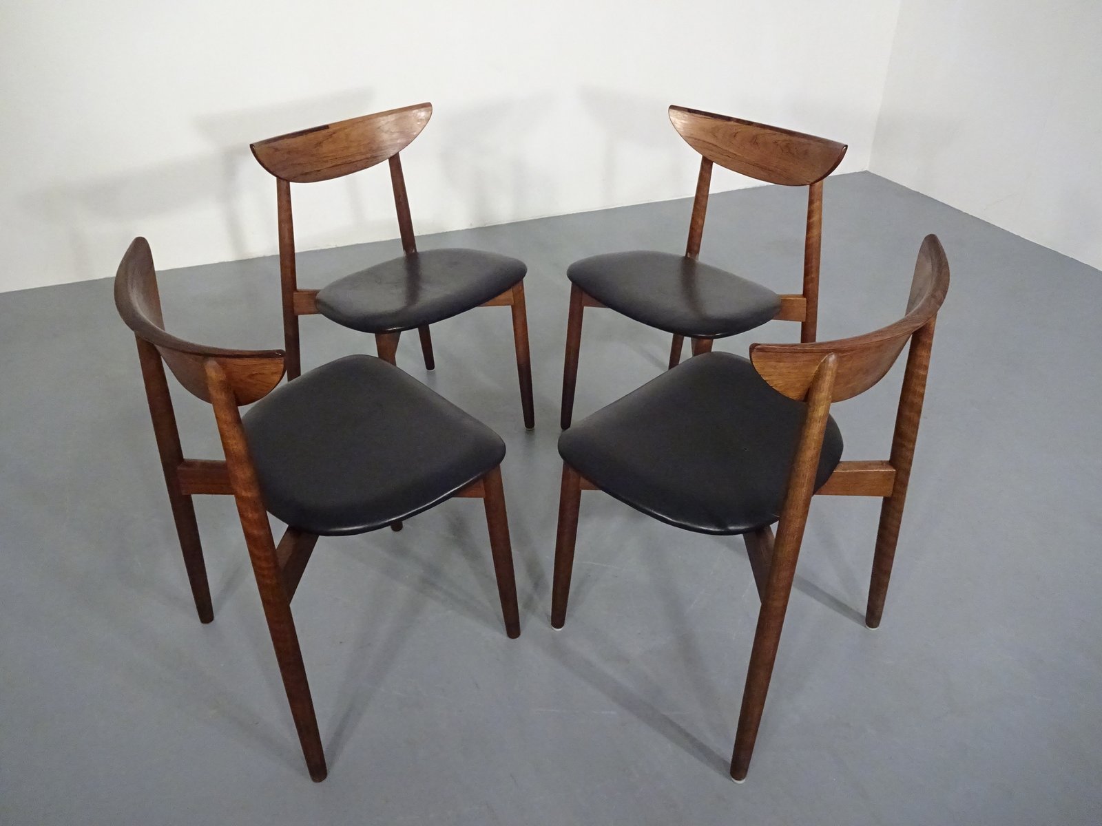 Rosewood Dining Chairs by Harry Østergaard for Randers Møbelfabrik, 1960s, Set of 4